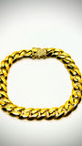Bracelet gourmette en or massif 10 mm