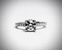 Bague de Fiançailles Halo Dissimulé Rond de 1 carat en Diamant de Laboratoire Or Blanc 14 carats