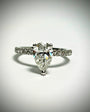 1.5ct Pear cut Lab diamond Engagement Ring 18k White Gold