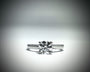 Diamant de laboratoire rond taille brillant 1 carat avec or blanc 14 carats