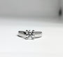 Bague de fiançailles solitaire avec diamant de laboratoire de 1 carat et or blanc 14 carats