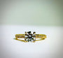 Bague de fiançailles 1 carat en or 18 carats avec diamant de laboratoire rond taillé