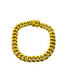 Bracelet creux cubain en or 10K, largeur 10 mm