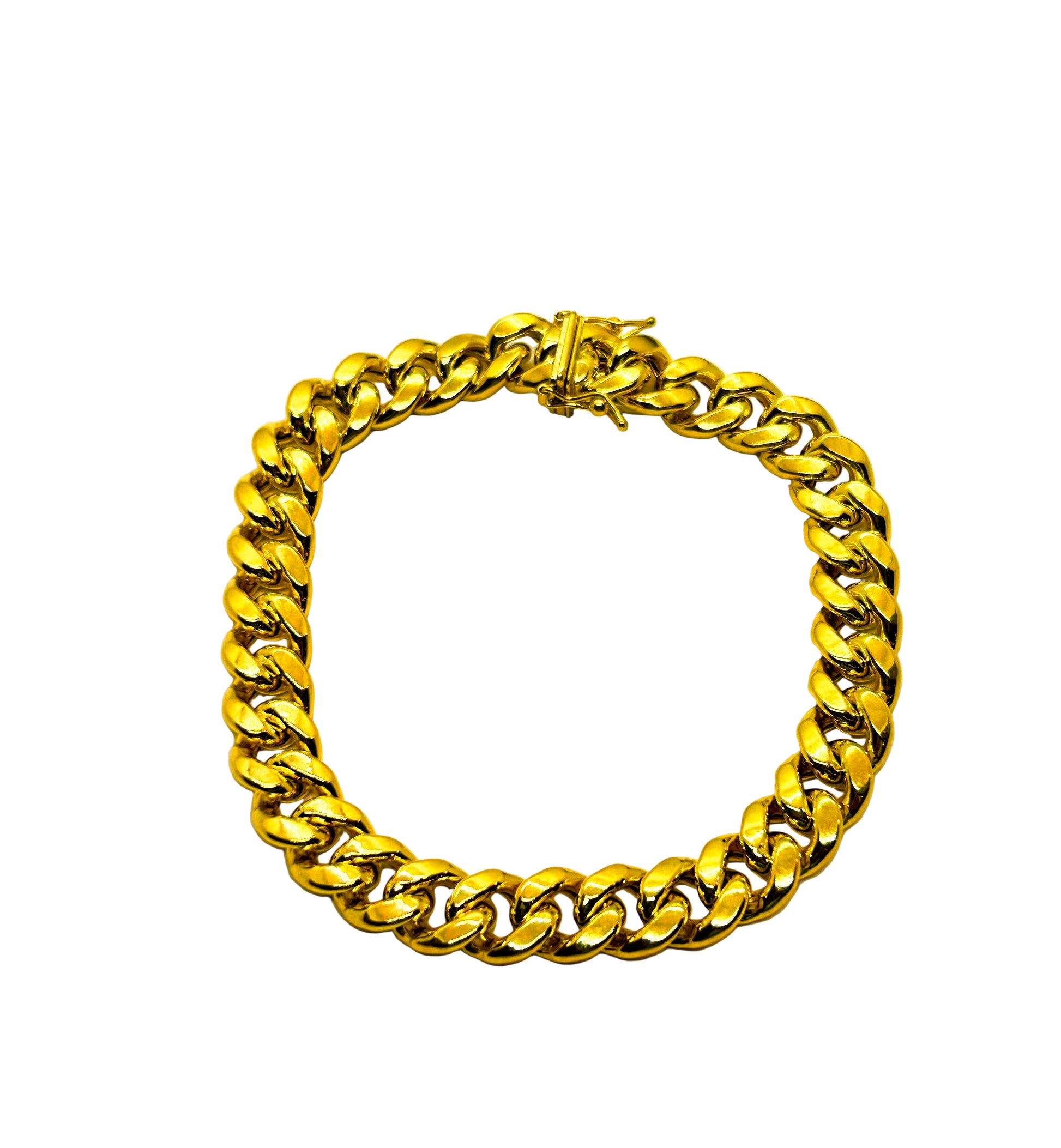 10k Gold Hollow Cuban bracelet 10mm wide