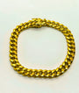 Bracelet gourmette creux en or 10K de 9mm de large