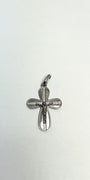 Pendentif croix en or blanc 10 carats avec Jésus