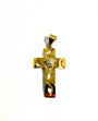 Pendentif croix en or 10K avec tête Versace