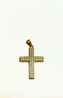 Croix en or 10 carats avec pierres CZ