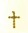 Pendentif croix en or 10k avec motif grain de café