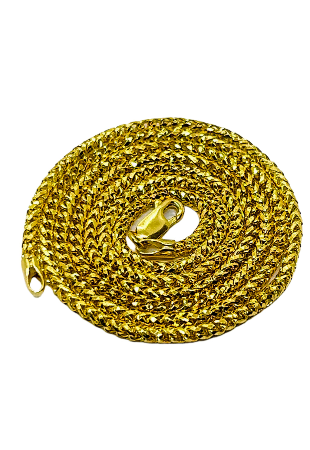 10k Semi-Solid Franco chain with Diamond cut 2.6mm wide
