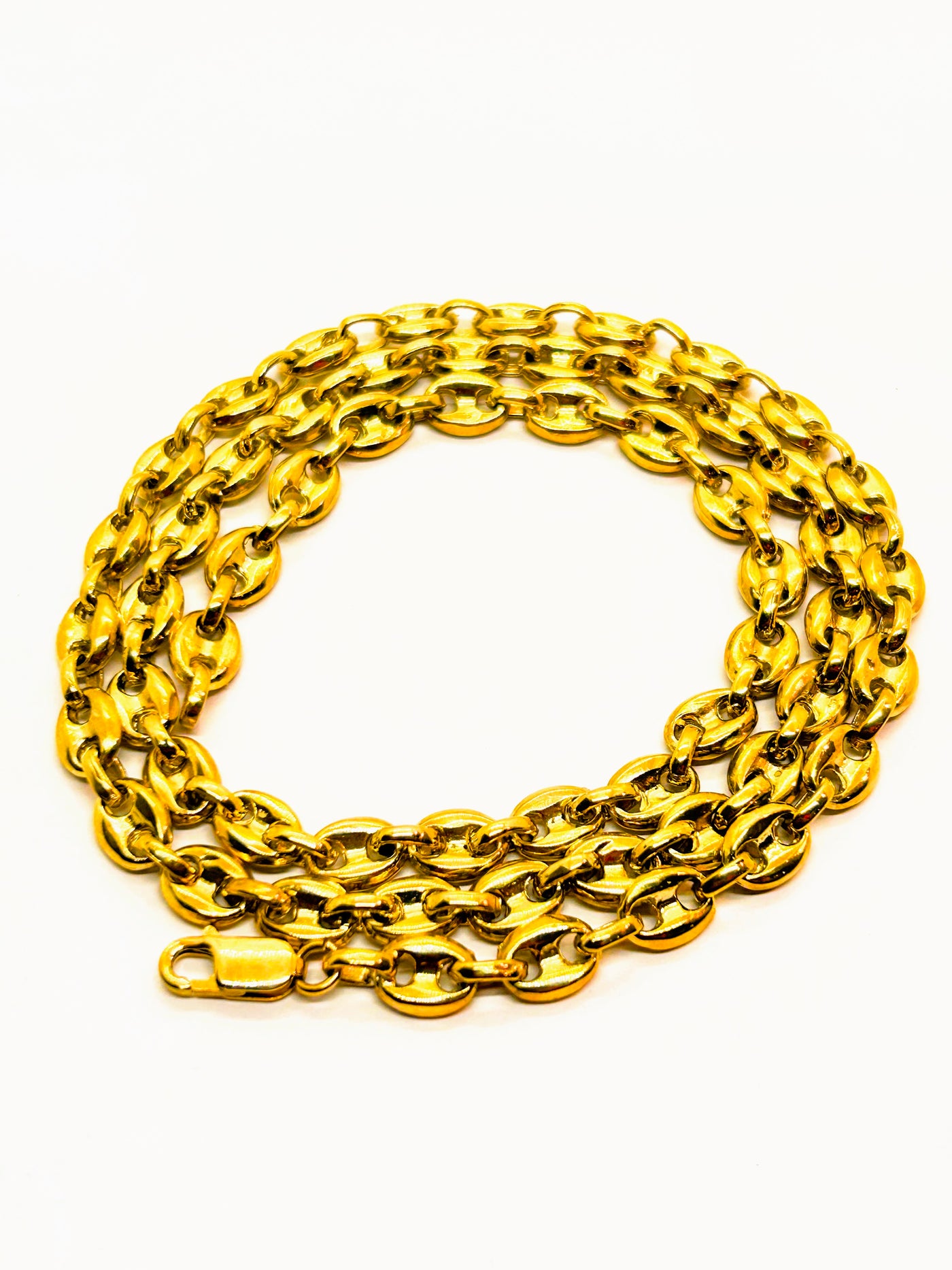 10k Solid Gold Coffee Bean Chain