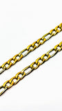 10k 2 tone gold Figaro chain