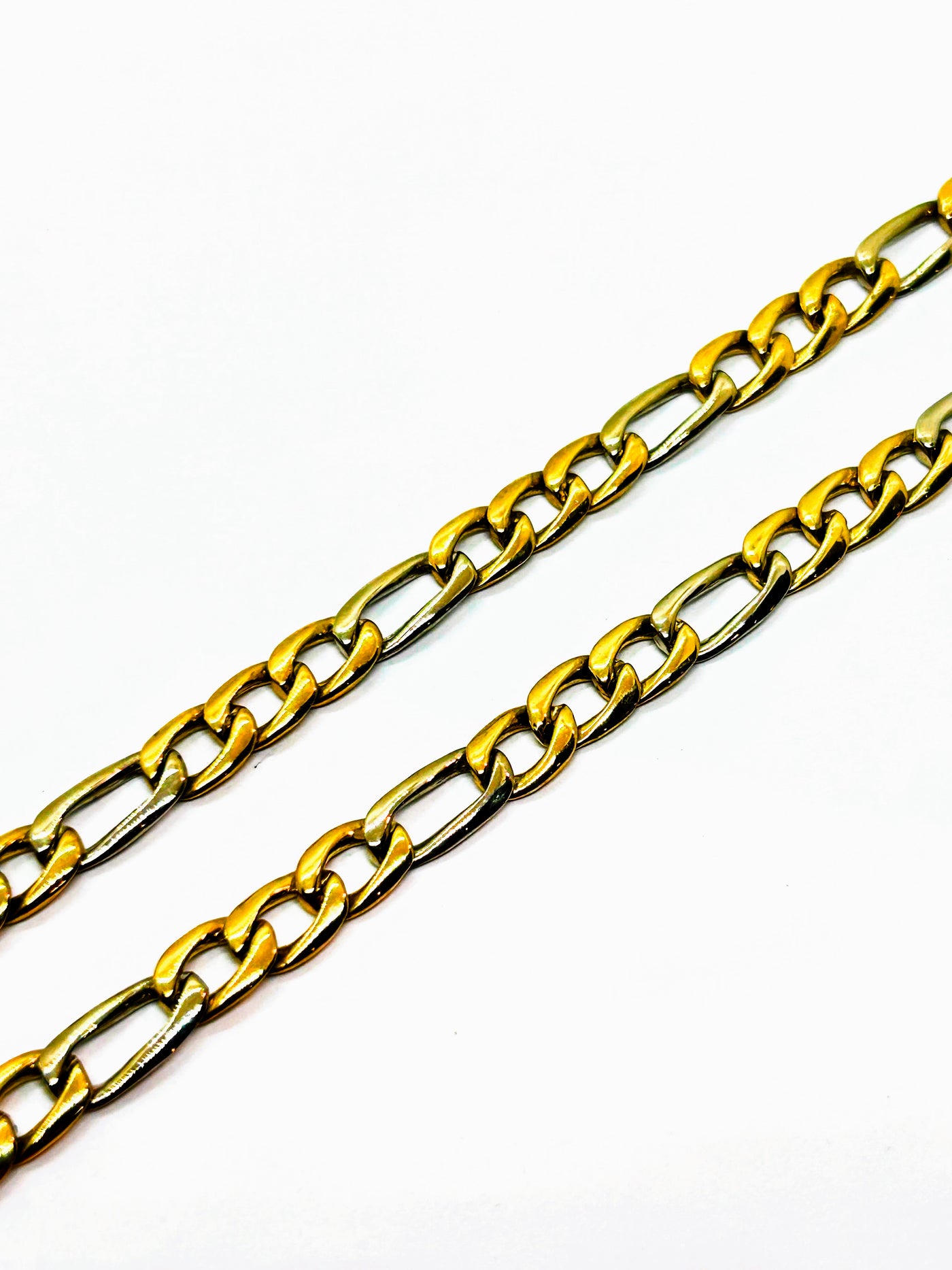 10k 2 tone gold Figaro chain