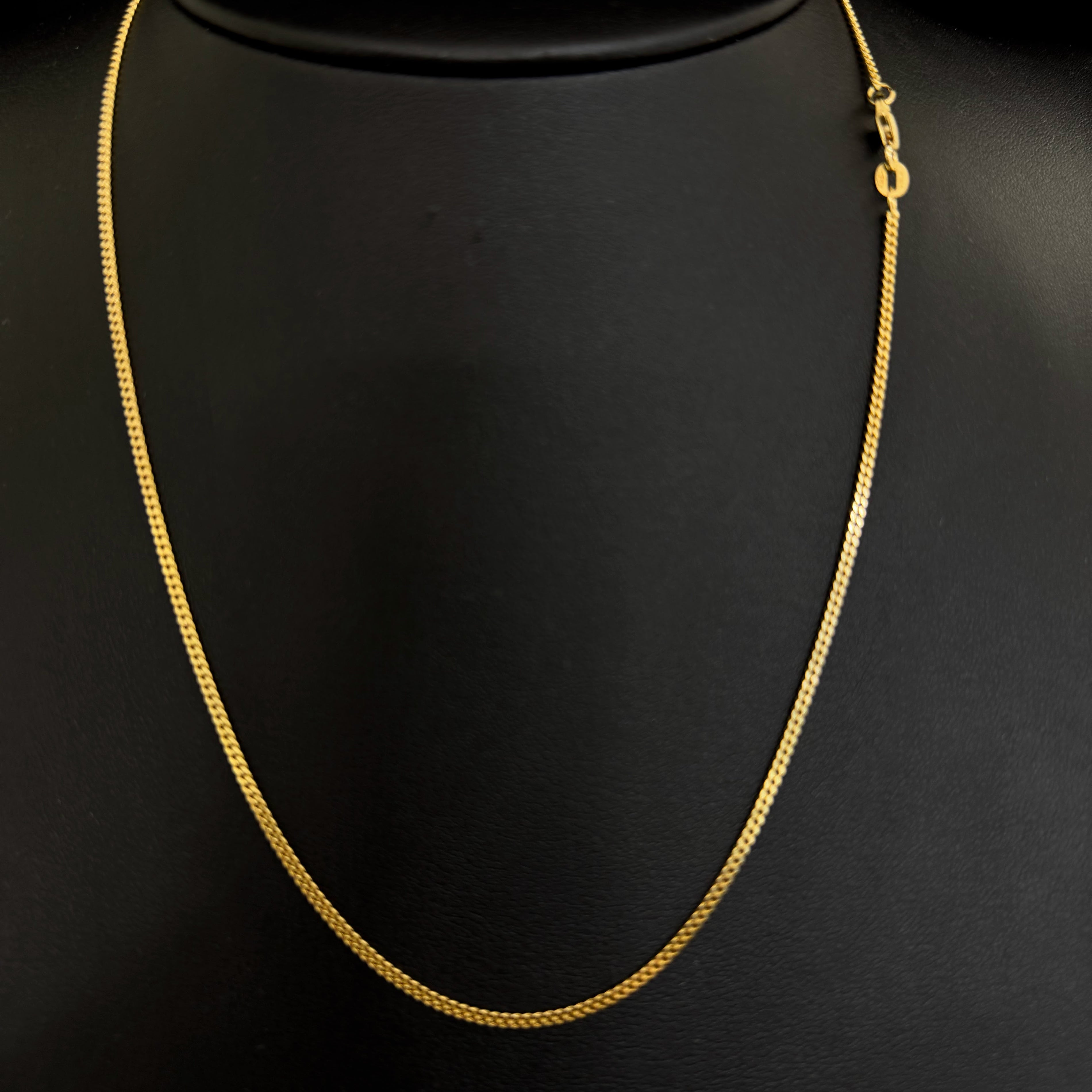 14k Solid Gold Tight Curb Chain 1.7mm