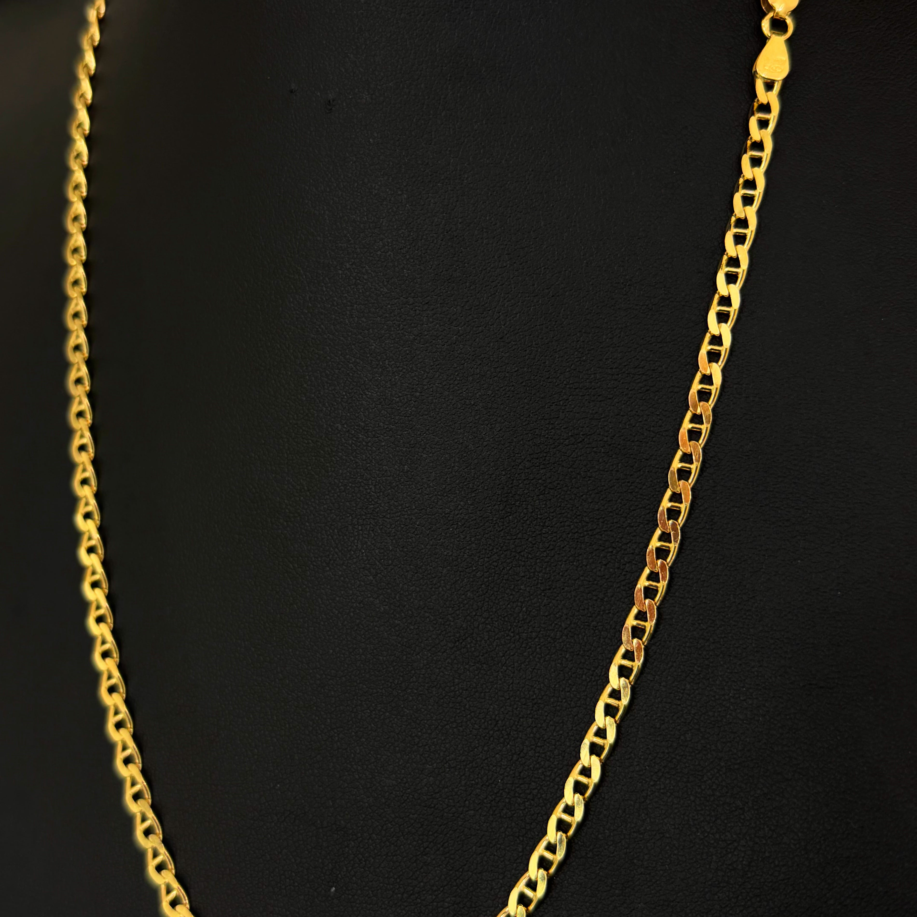 18k Gold Solid Mariner/Anchor Chain 3.6mm