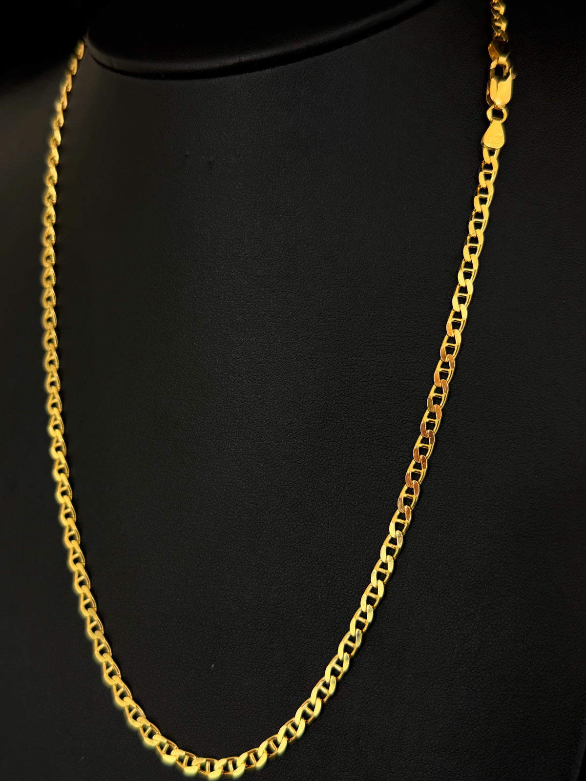 18k Gold Solid Mariner/Anchor Chain 3.6mm