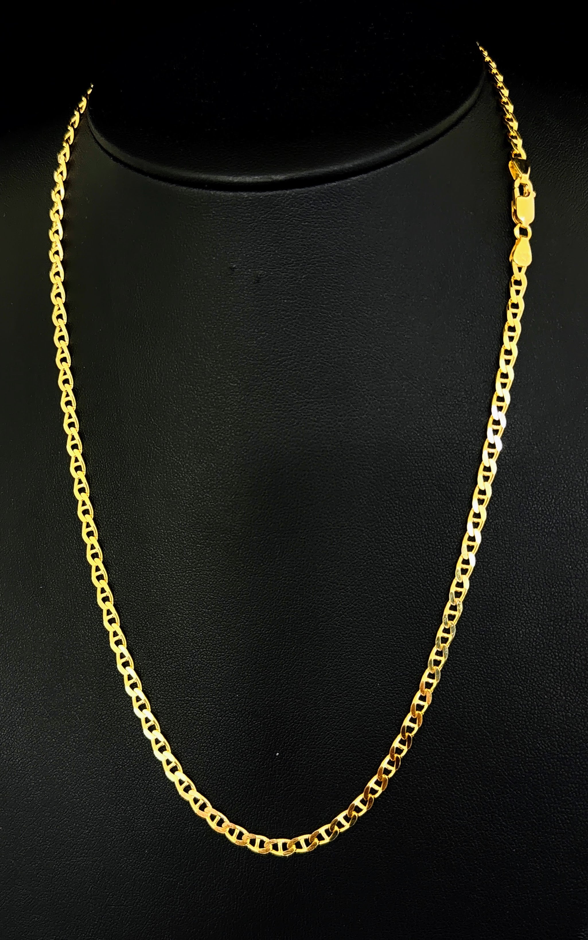 18k Gold Solid Mariner/Anchor Chain 3.6mm