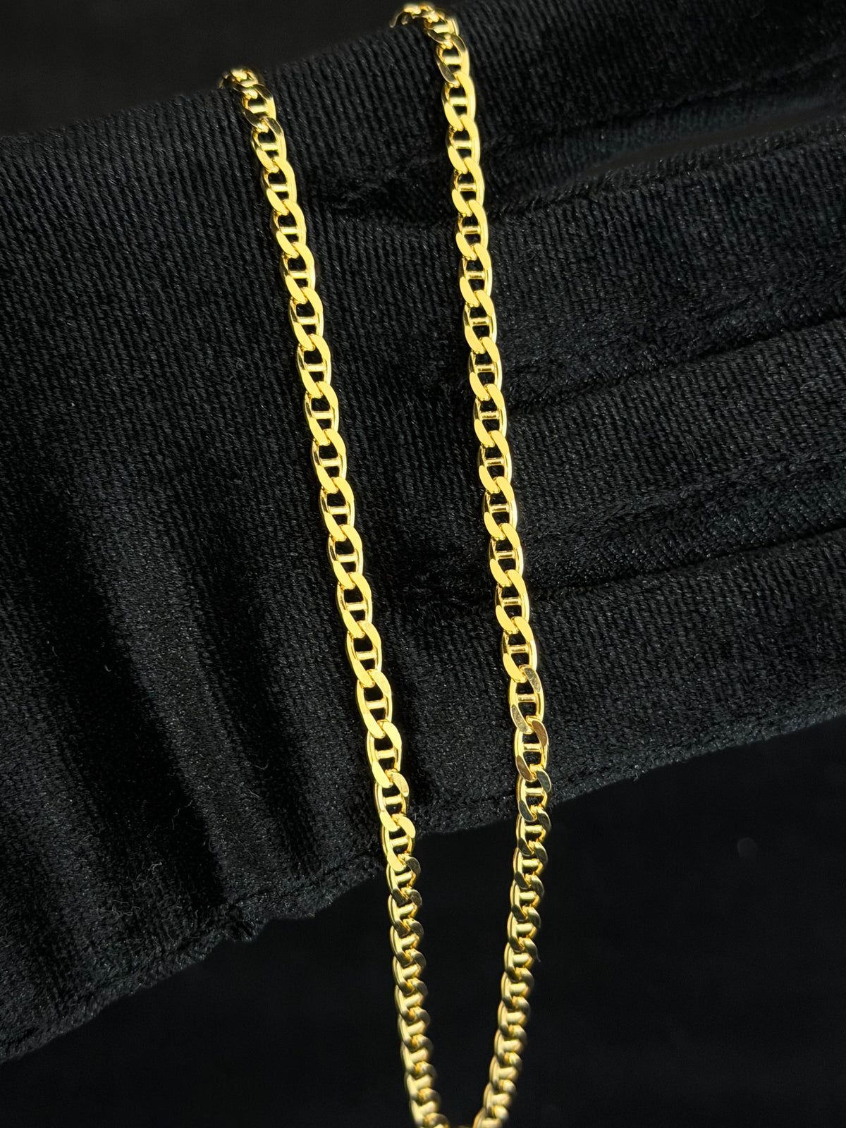 18k Gold Solid Mariner/Anchor Chain 3.6mm