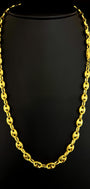 10k Gold Coffee Bean Chain 7.6mm