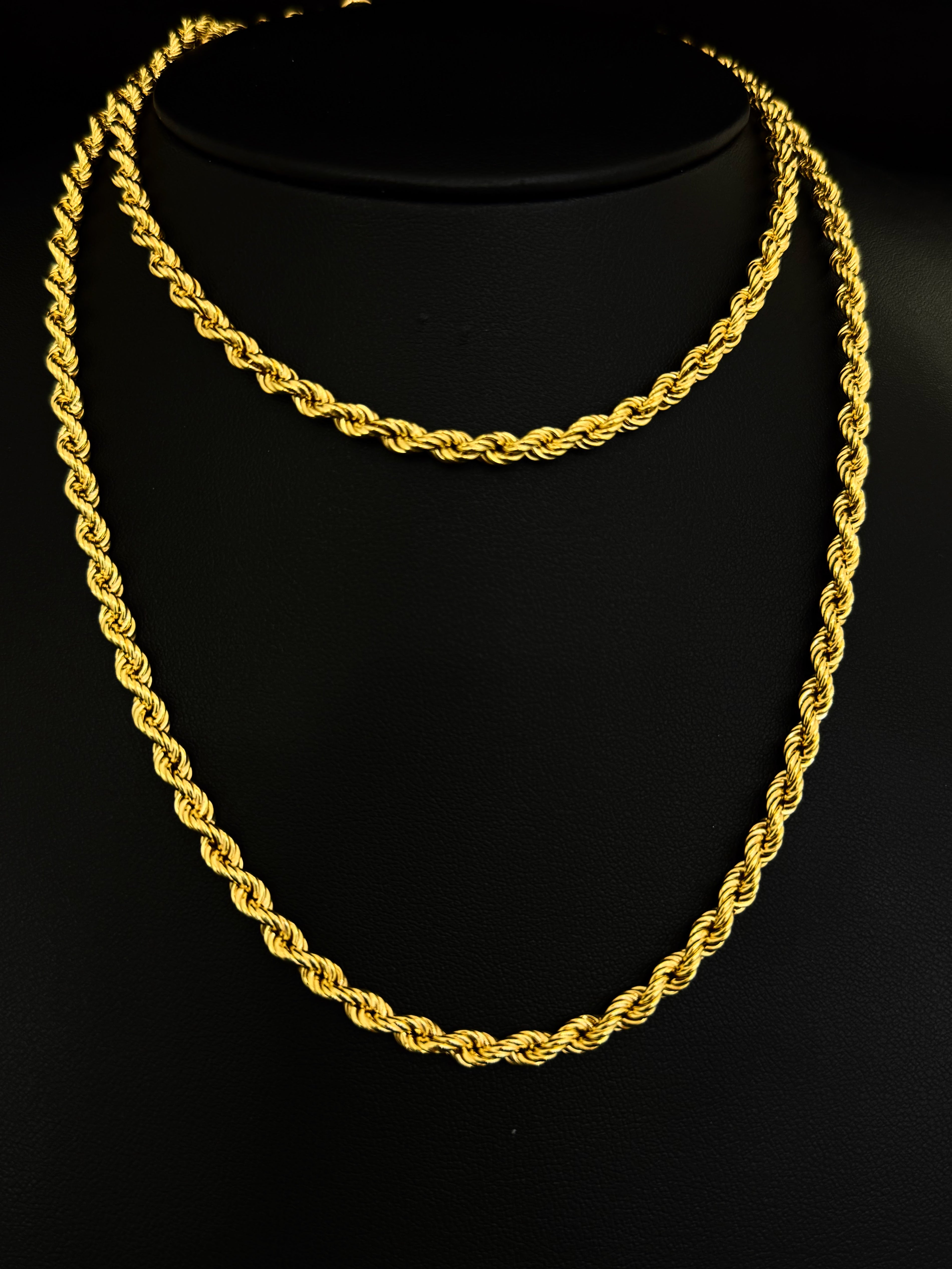 18k Gold Rope chain 4.3mm