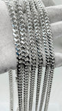 Chaînes cubaines en argent massif 925 de 6 mm à 9 mm