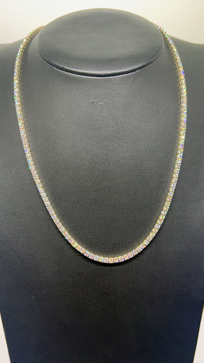 14k White Gold Tennis Necklace 10pts