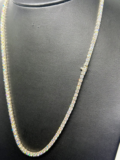 14k White Gold Tennis Necklace 10pts
