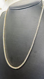 Collier tennis en or blanc 14k 5 pts