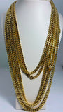 Chaîne cubaine en or 10 carats 6 mm, 6,5 mm, 7,5 m de 16 à 28 pouces