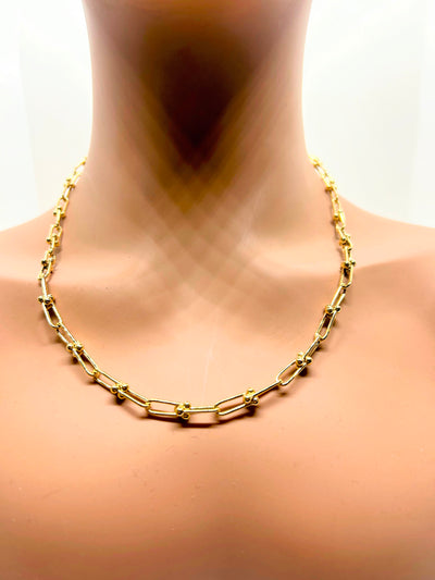 Gold Link U Necklace
