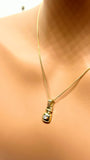 10k Gold Fine Necklace with square pendant