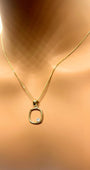 Collier en or 10K avec pendentif carré