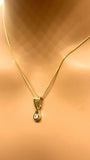 Diamant naturel poire en or 10K