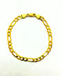 Bracelet Figaro en or 18 carats ~6mm de large