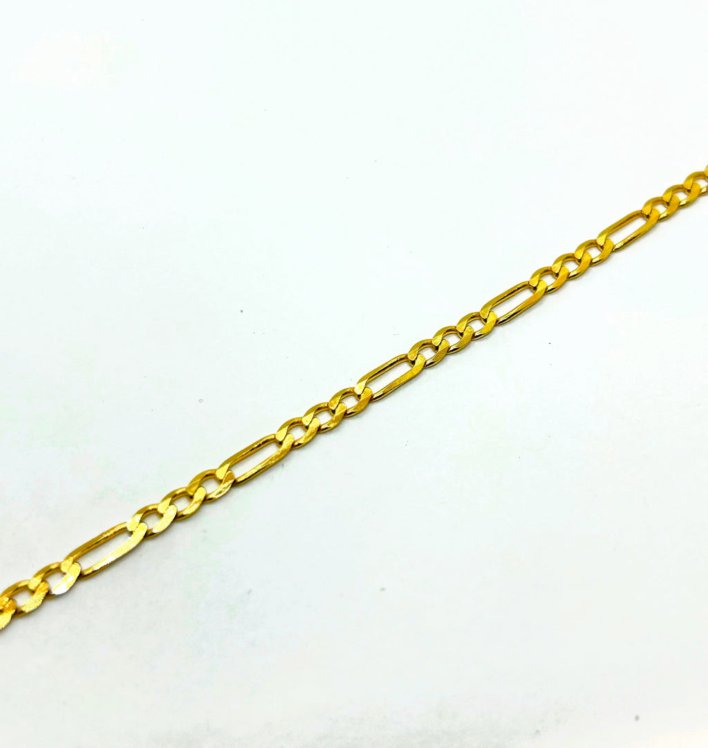 18k Gold Figaro Bracelet ~4mm