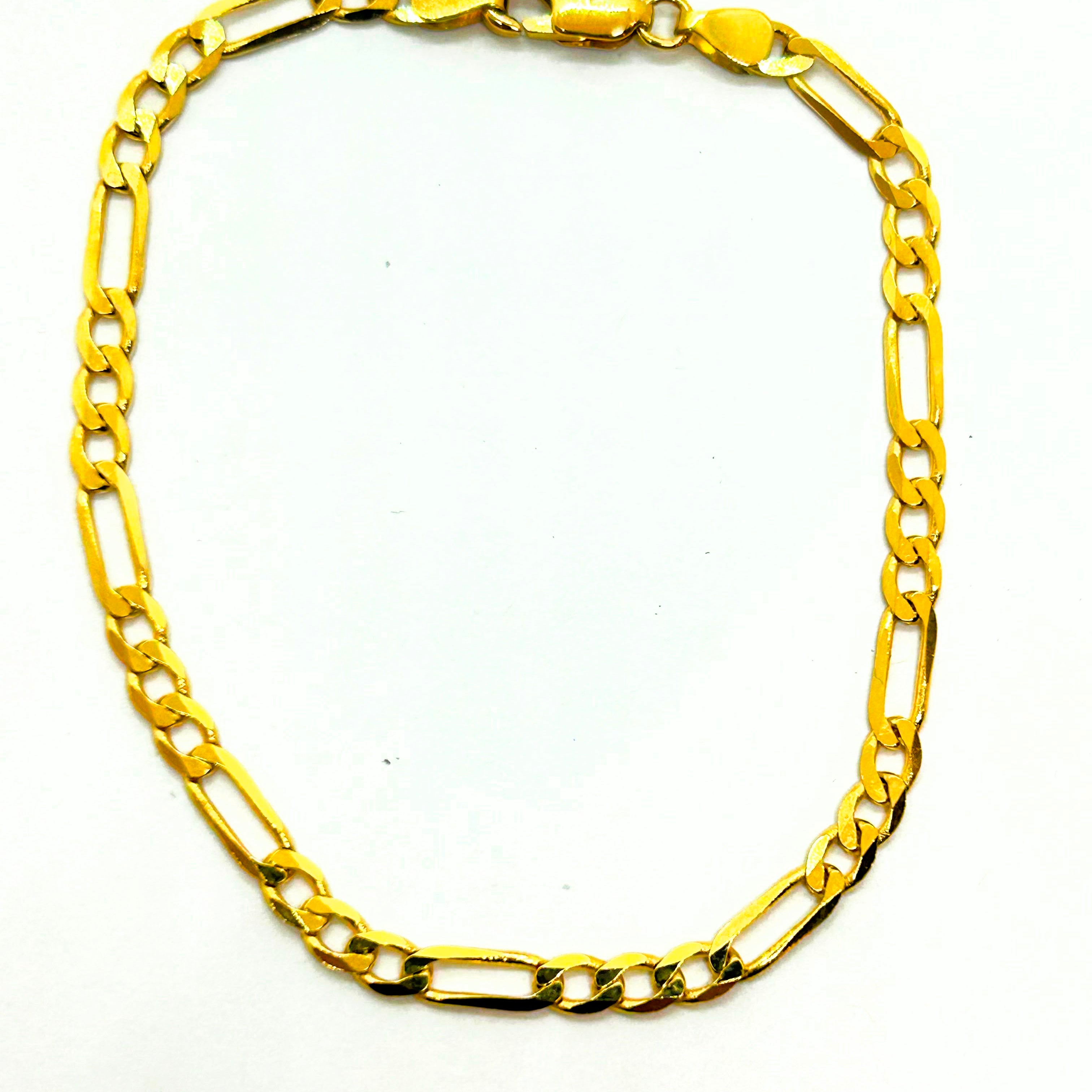 Bracelet Figaro en or 18 carats ~4mm
