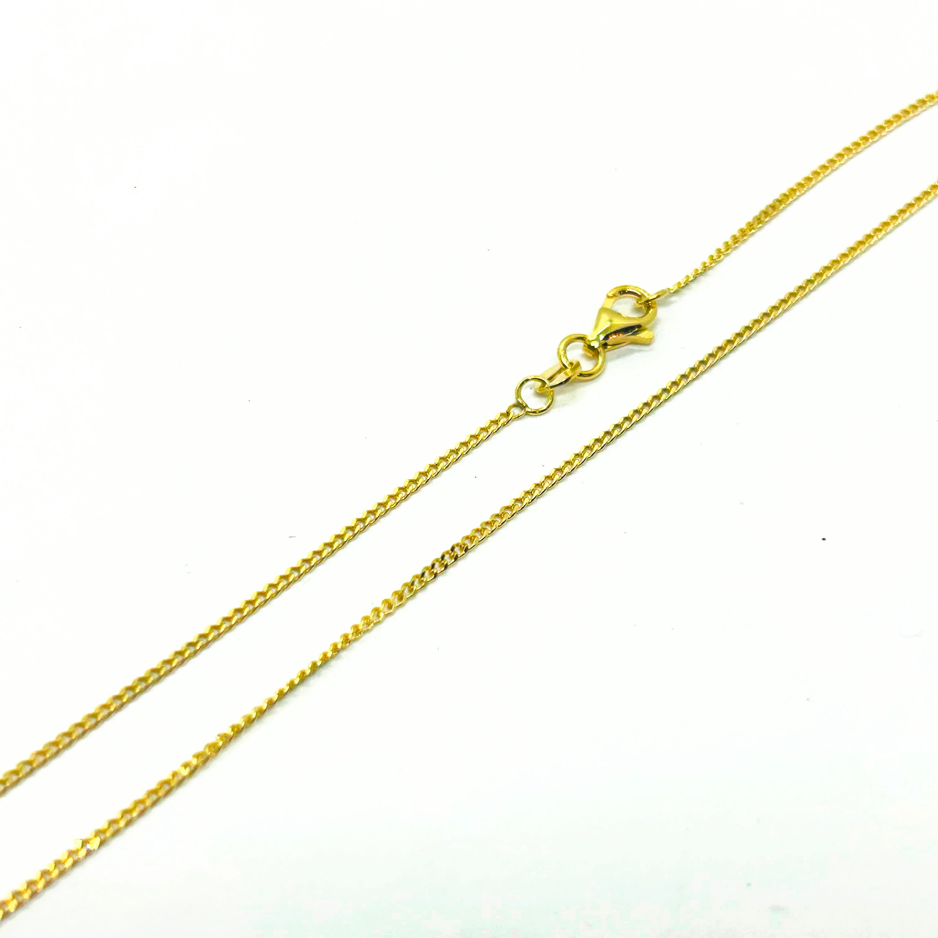 Chaîne en or 10k maille gourmette 1,2mm