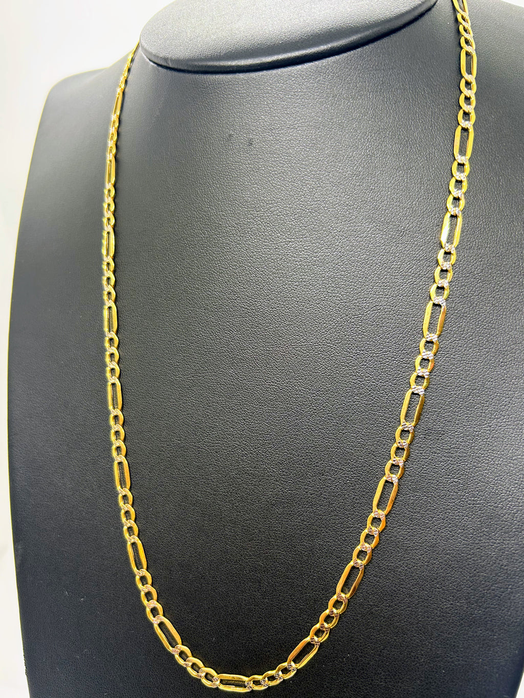 10k Gold Figaro chain with Diamond cut ~4.7mm