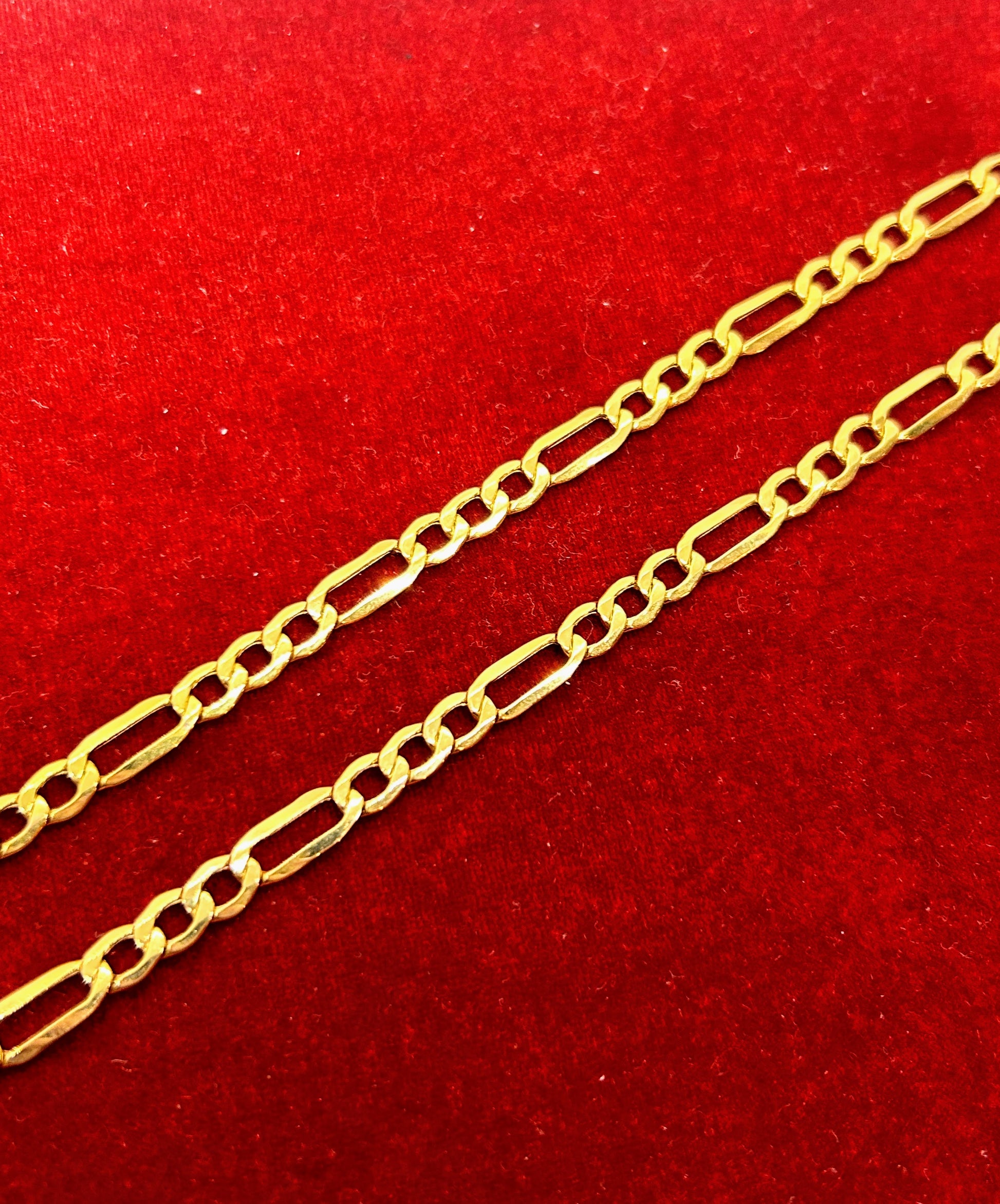 10k Gold Figaro chain ~5.5mm wide