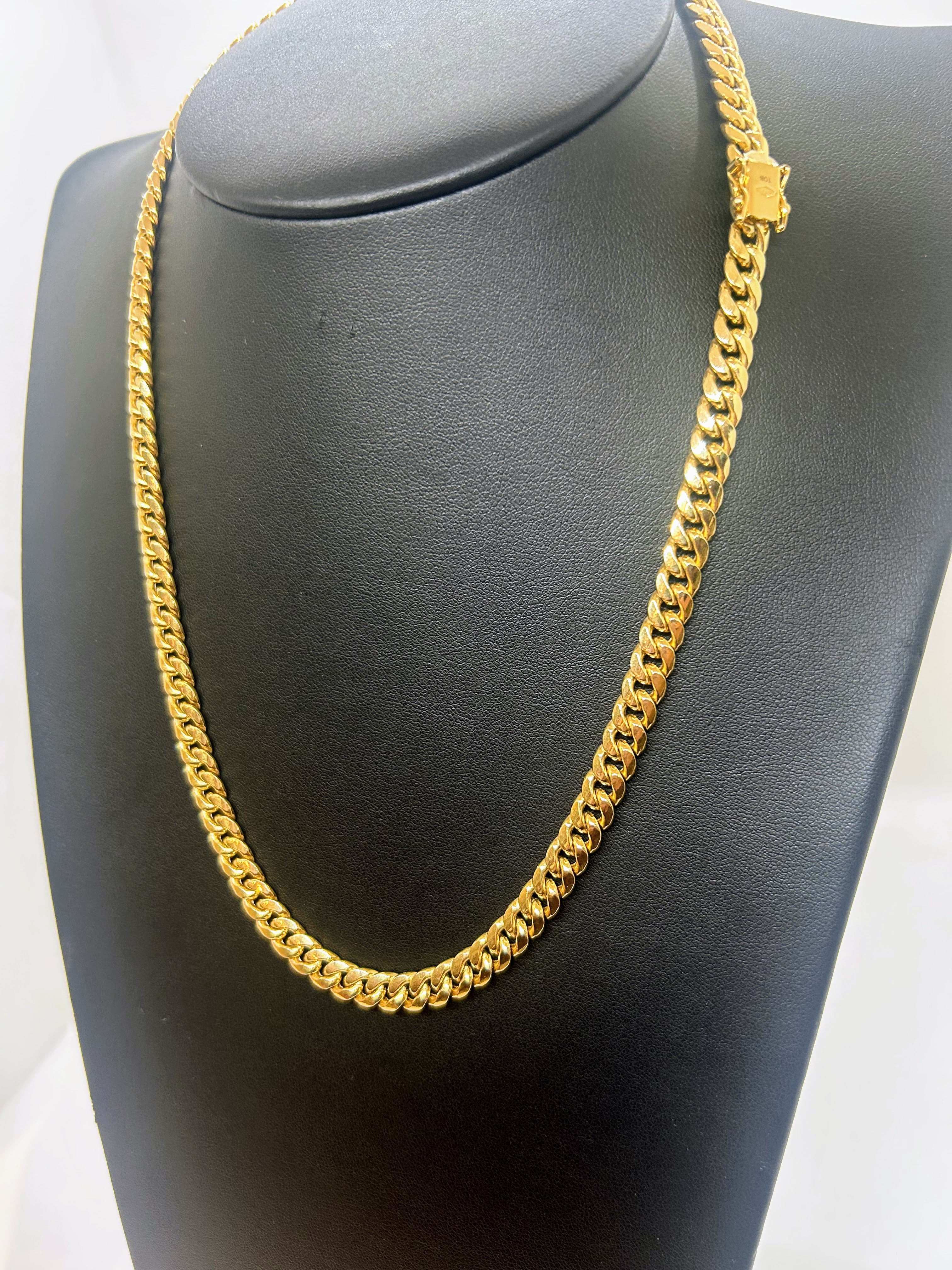 10k Gold Cuban chain ~7mm