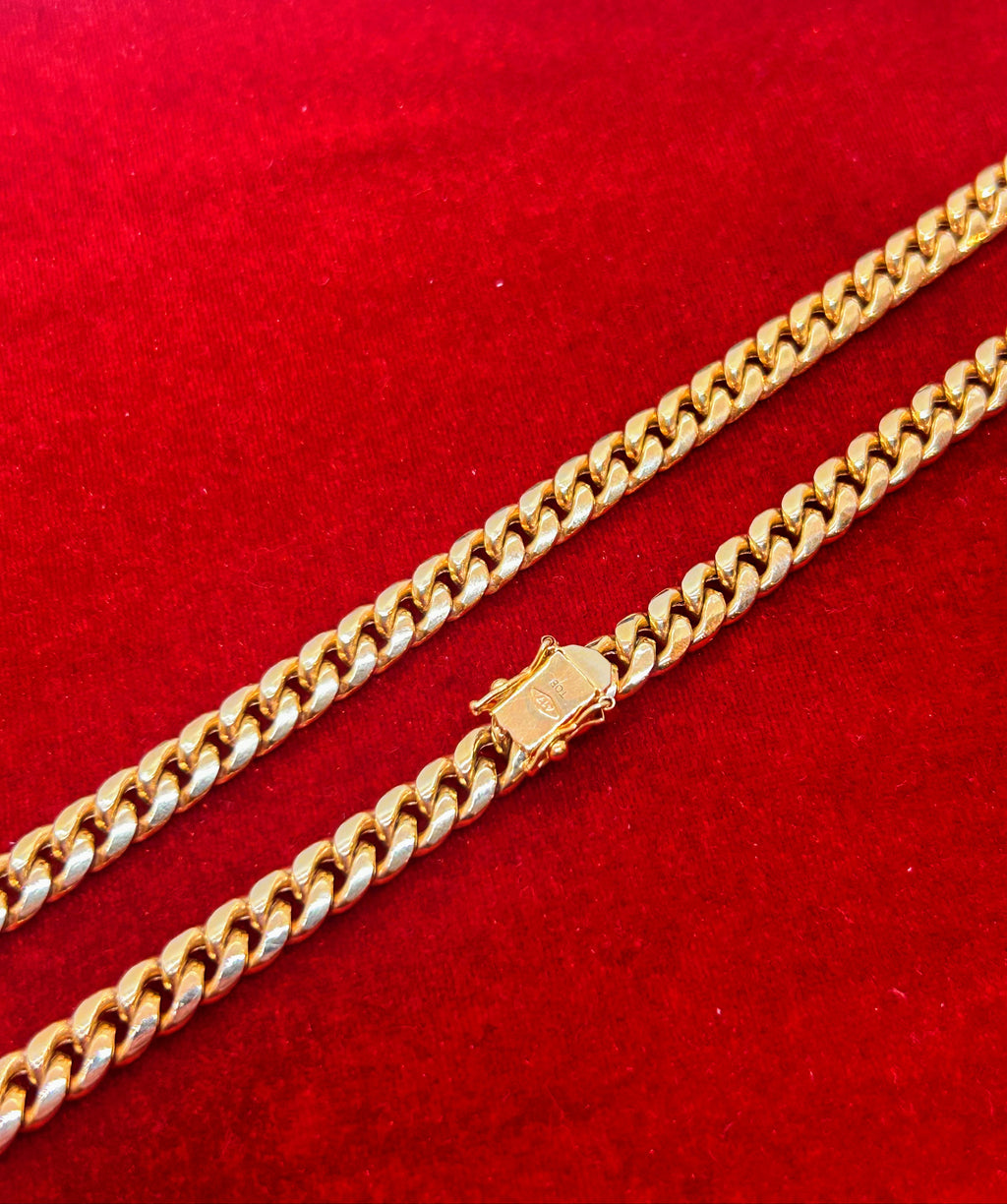 10k Gold Cuban chain ~7mm