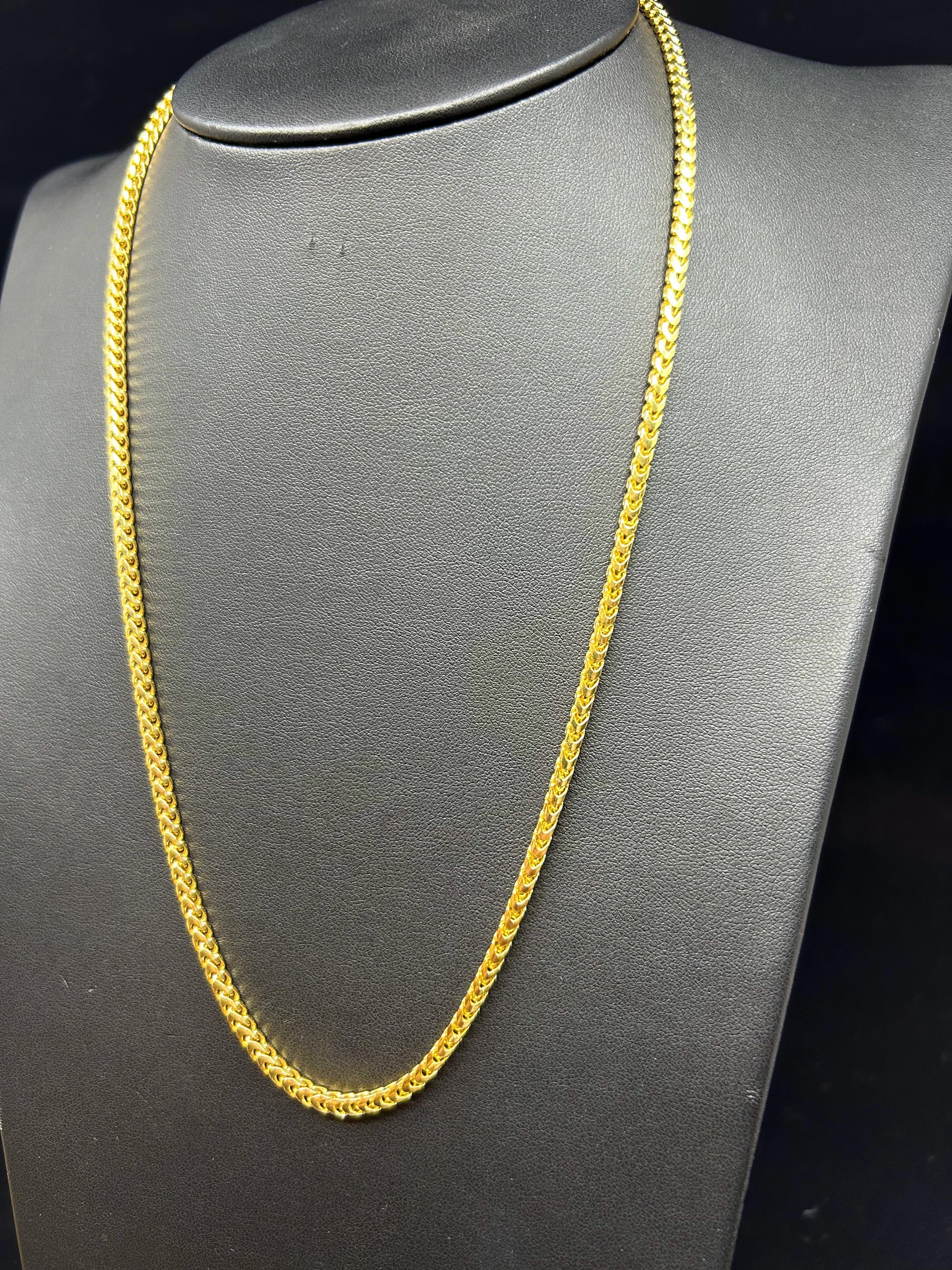 Solid gold tight Franco chain 3mm