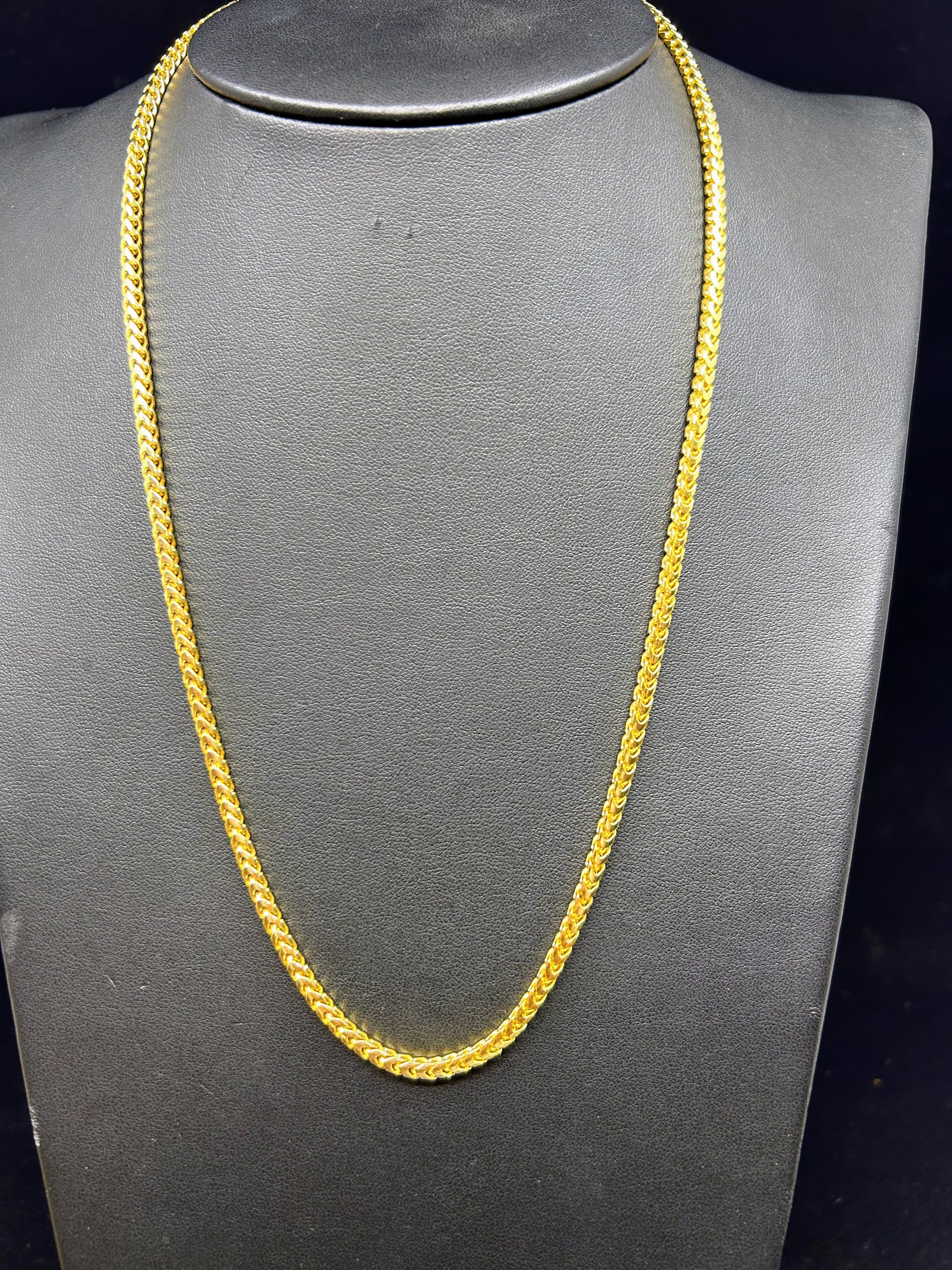 Solid gold tight Franco chain 3mm