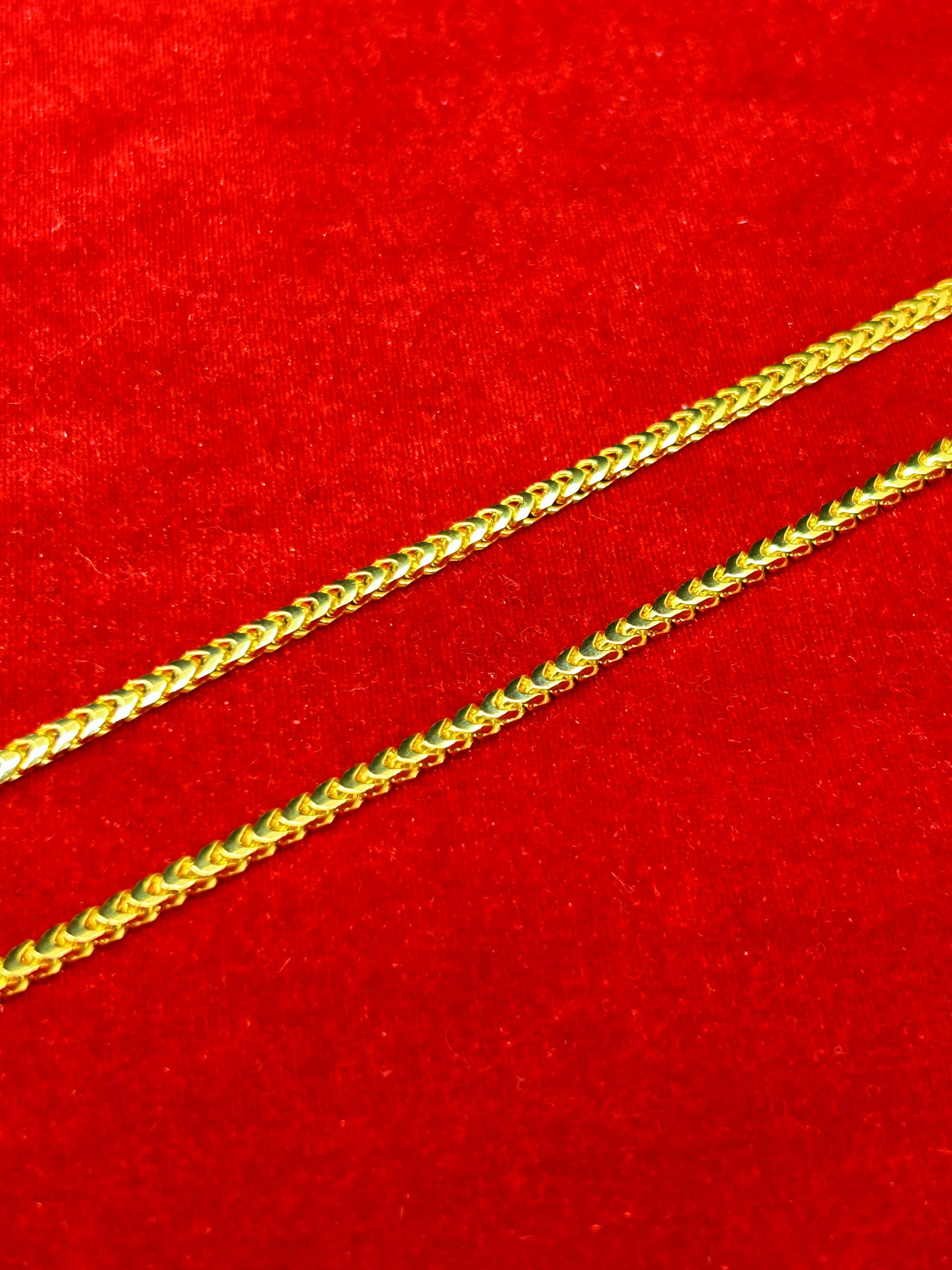 Solid gold tight Franco chain 3mm