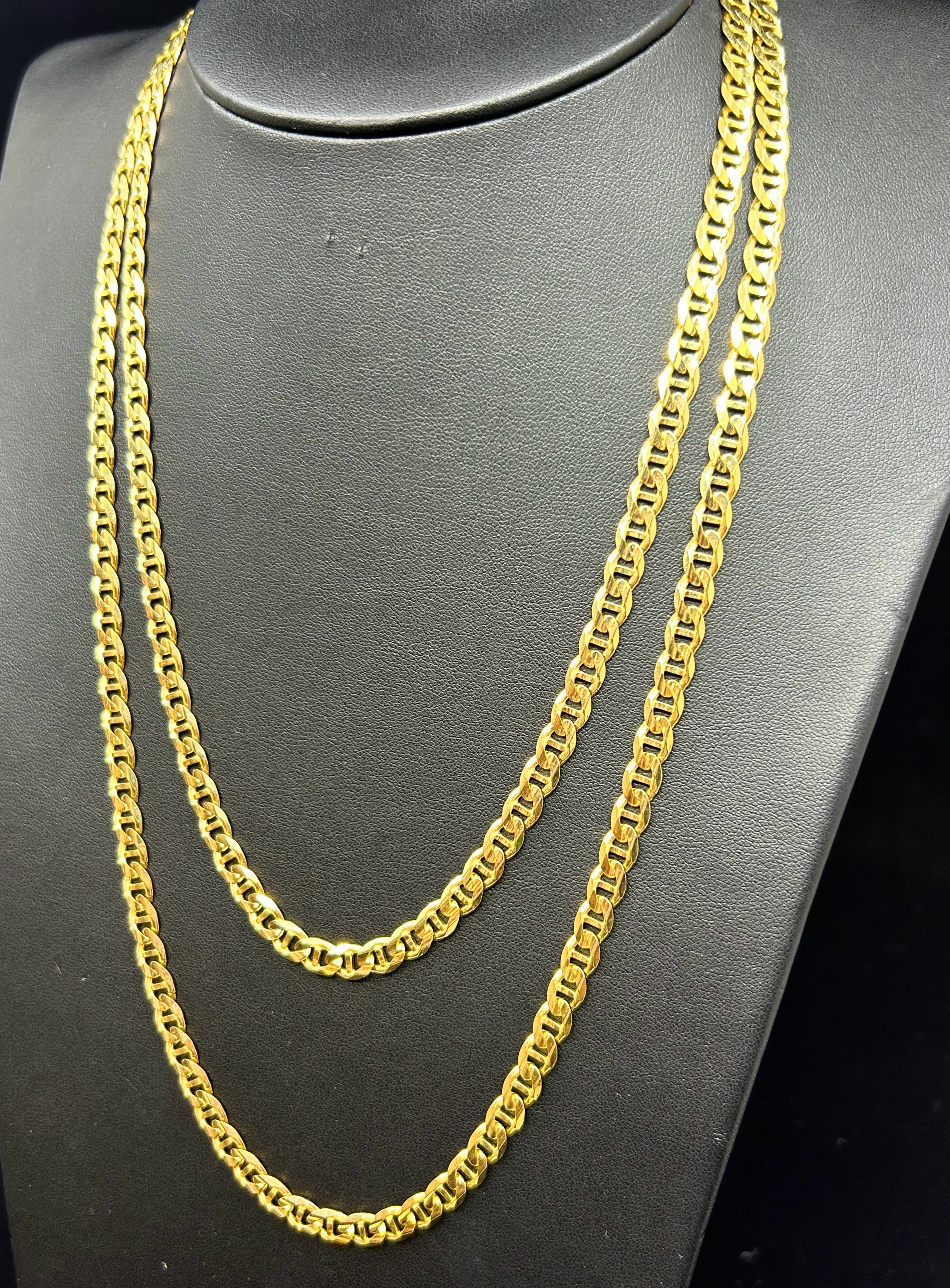 10k Solid Gold Mariner Chain ~6mm