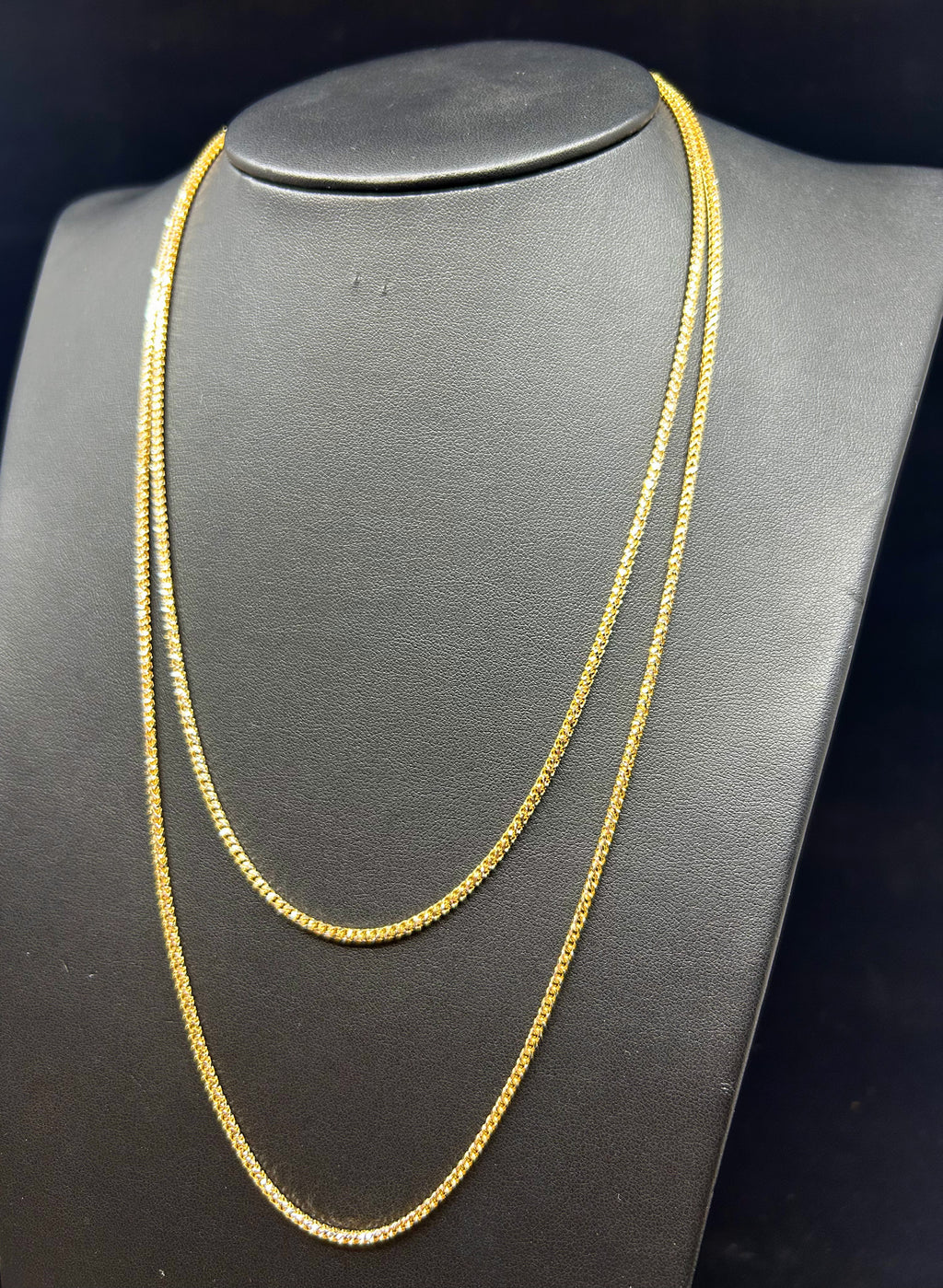 10k Solid Diamond cut Franco chain ~2.1mm