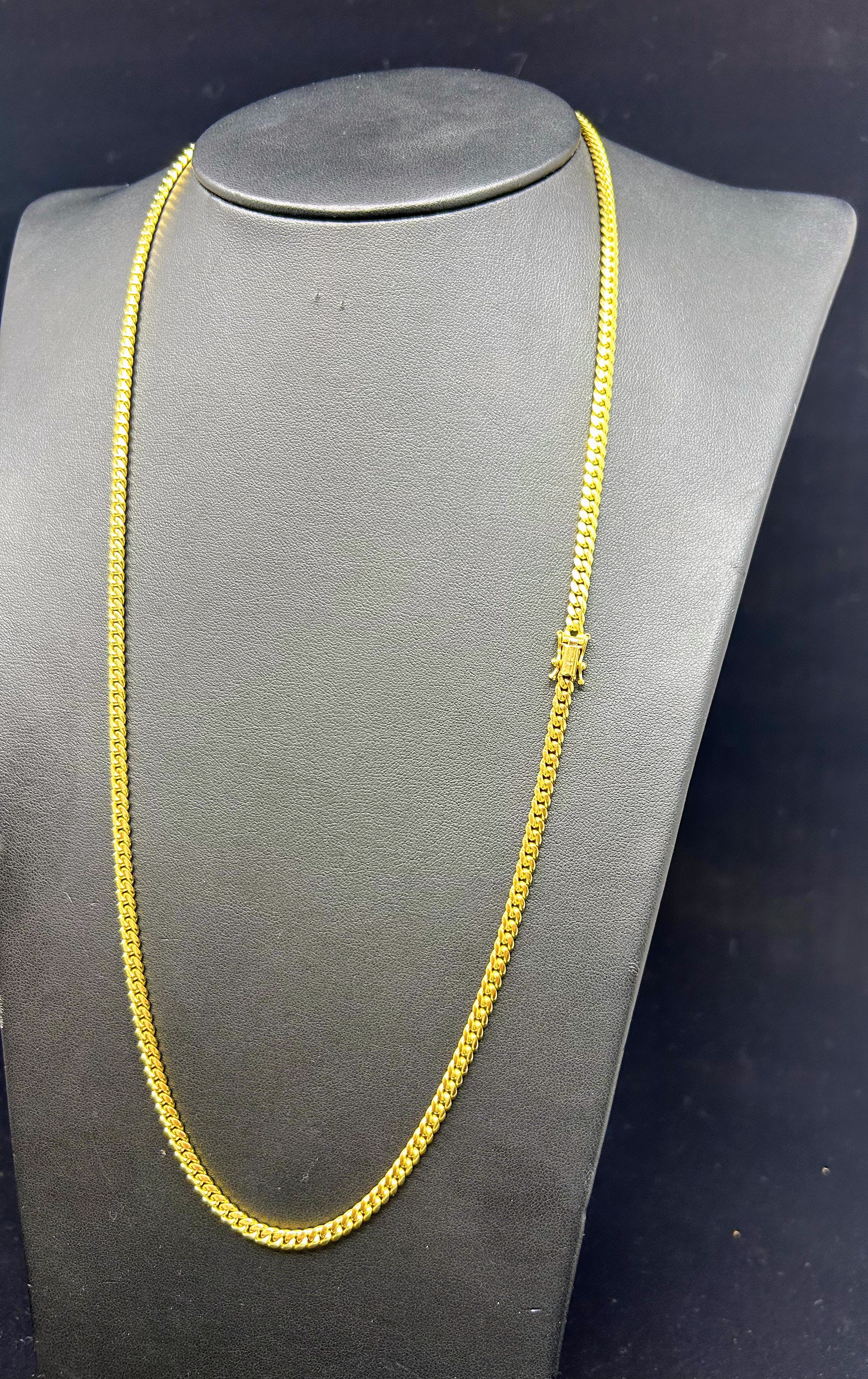 10k Solid Gold Cuban Chain ~4mm
