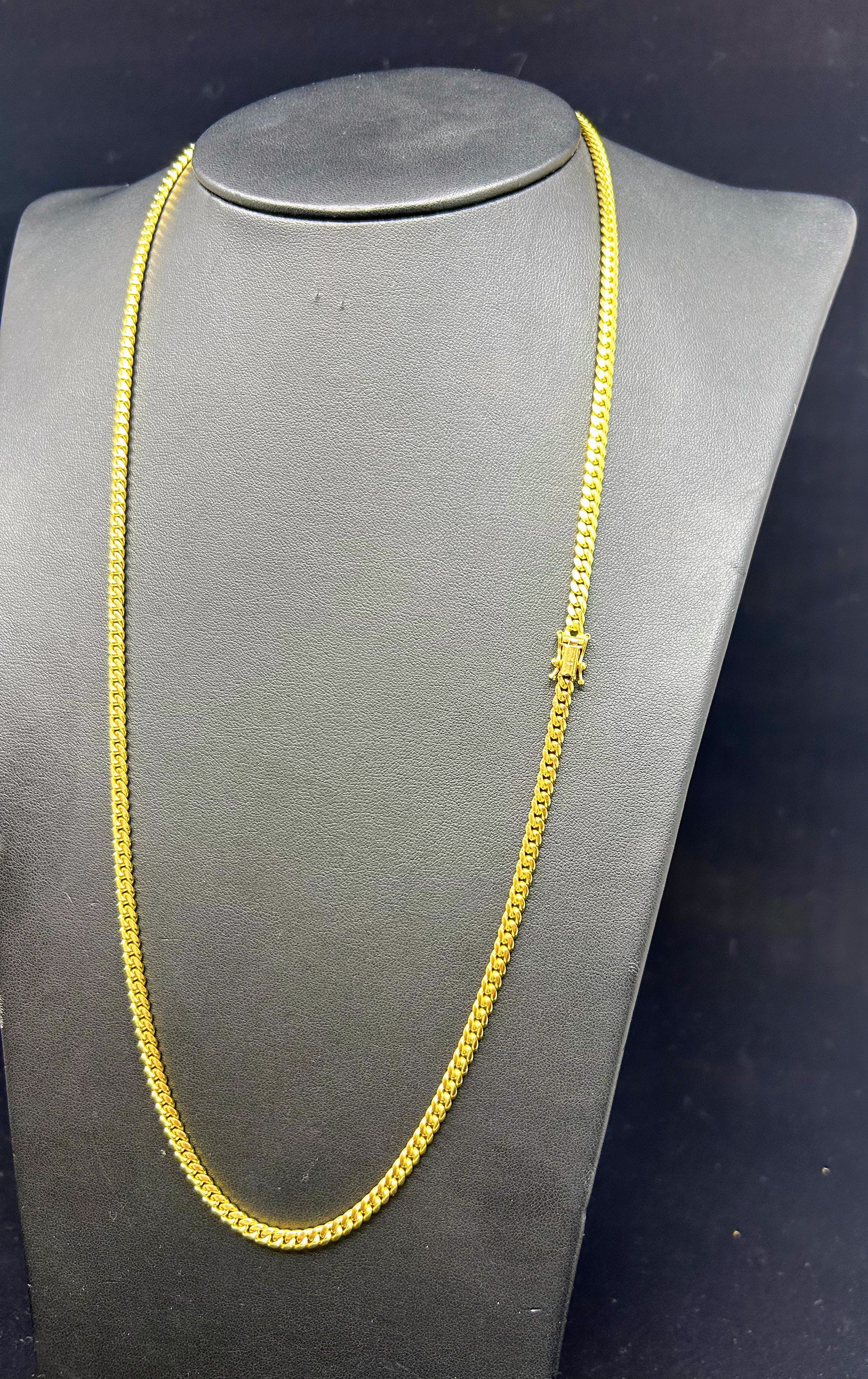 10k Solid Gold Cuban Chain ~4mm