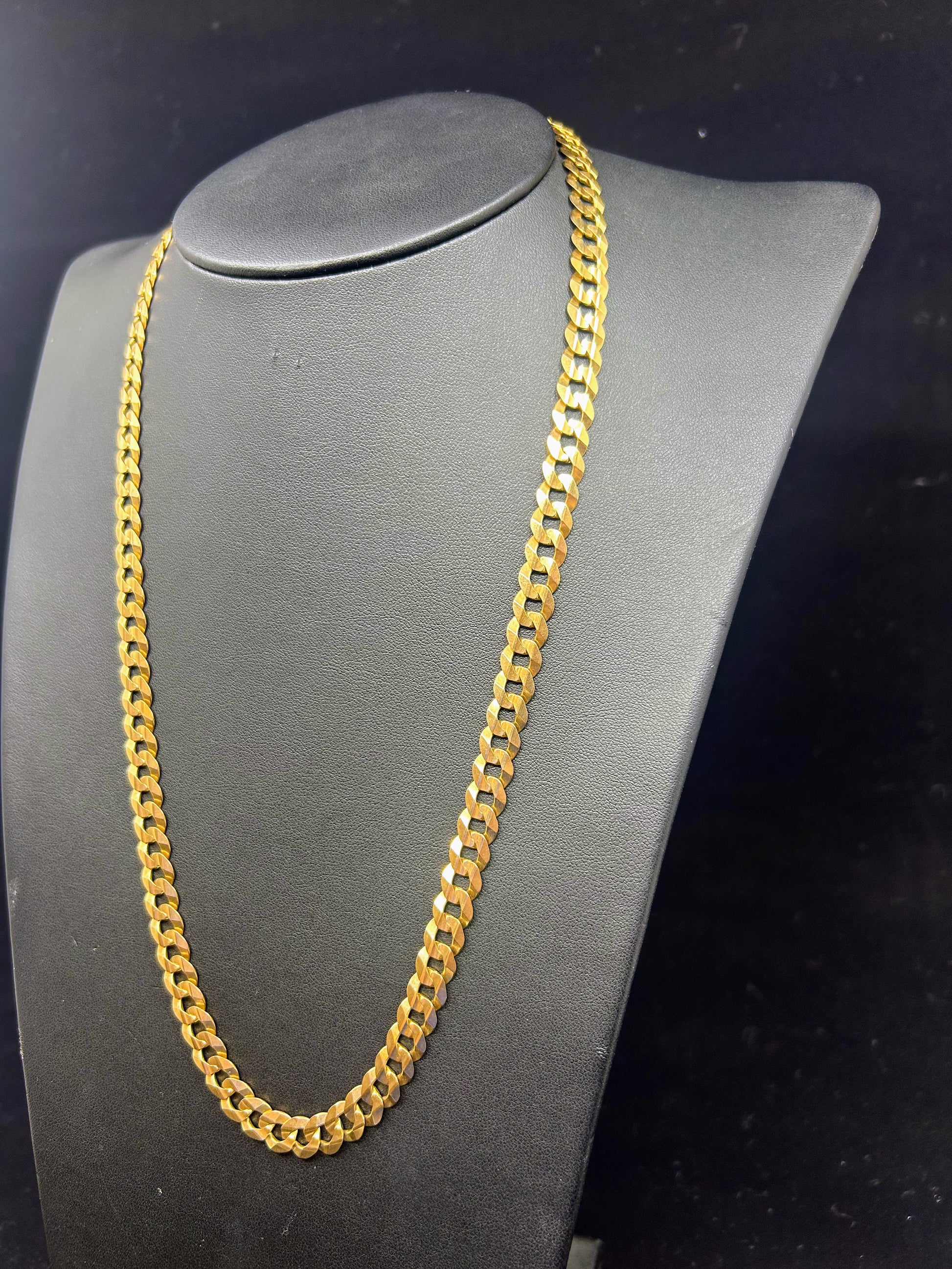 10k Solid Gold Curb Link Chain 8.5mm