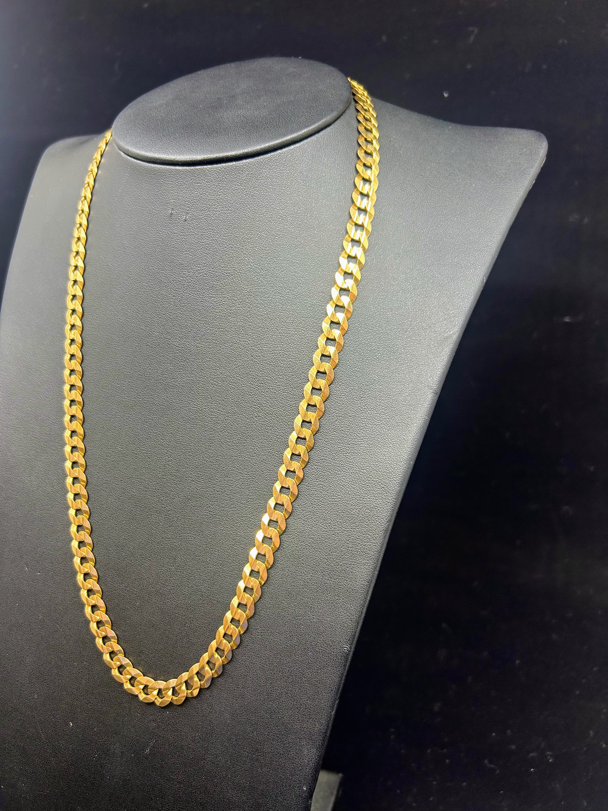 10k Solid Gold Curb Link Chain 8.5mm